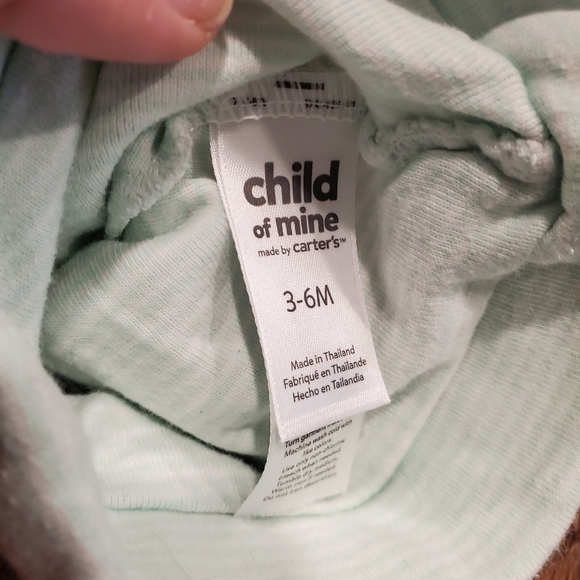 Carters 2 Beanies Baby Girl Boy Unisex Hat Pink Cat Face White Knot Mint Green - Picture 7 of 7